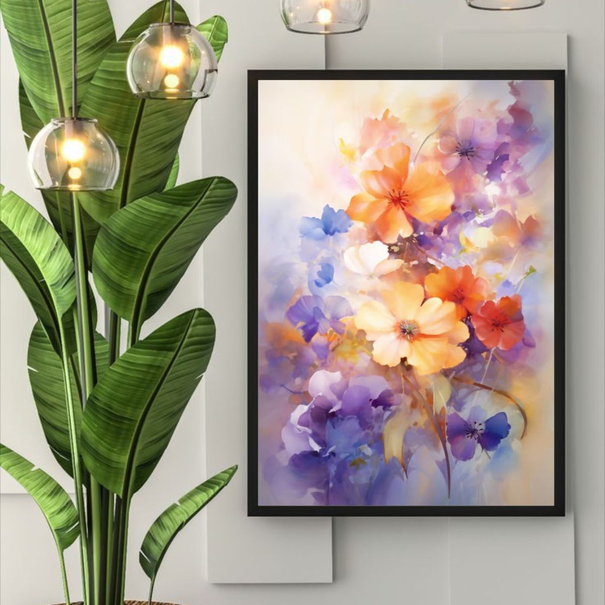 Beautiful Flower Poster | Romantic Flower Art Poster | Elegant Wall Print for Living Room