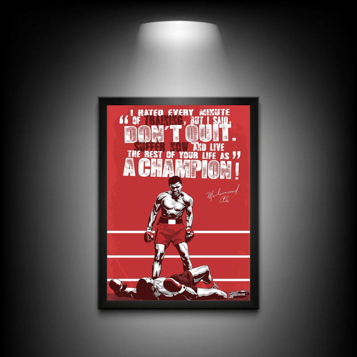 Muhammad Ali Champion Quote | Fitness Art | Motivation