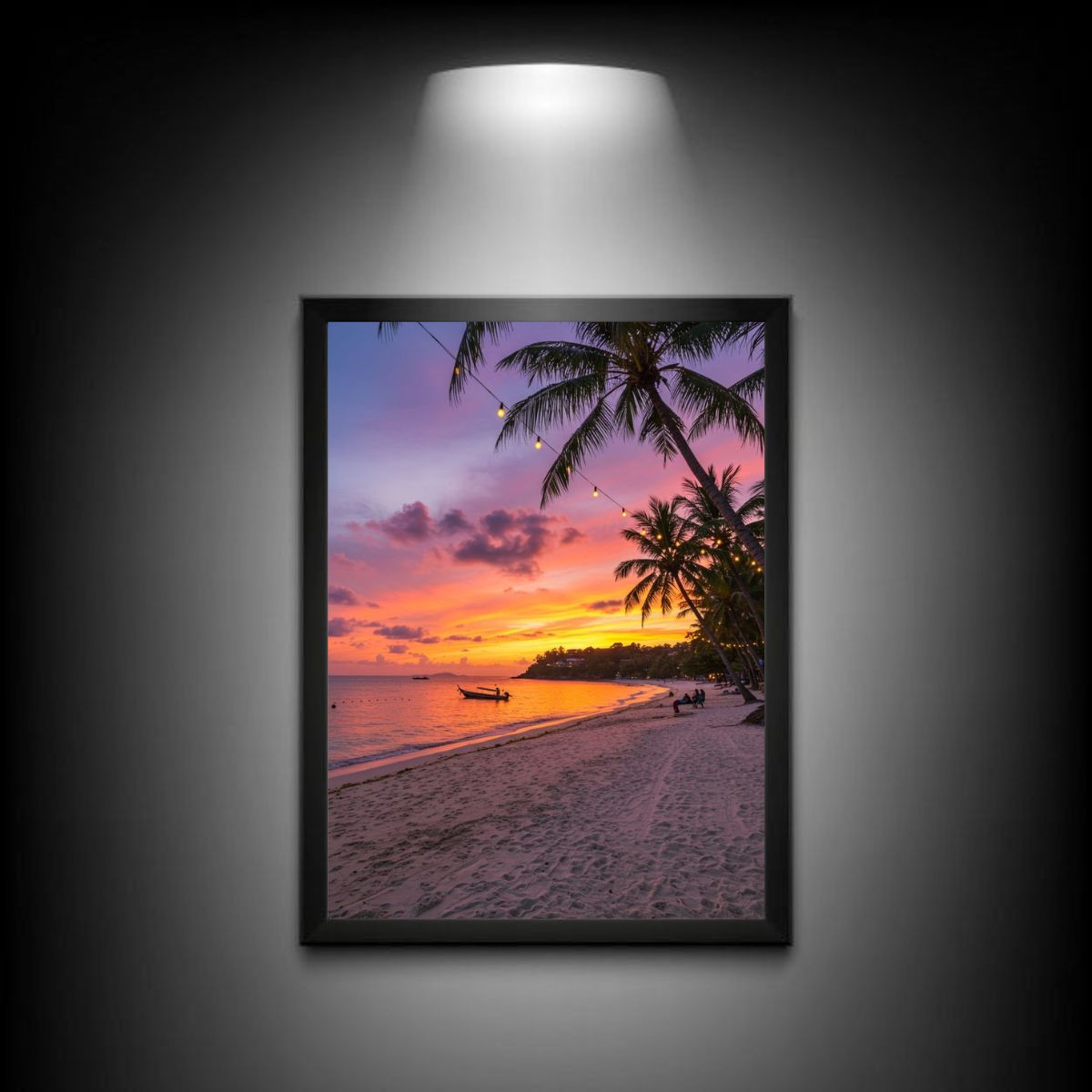 Sunset Sea View Poster | Tranquil Ocean Horizon Wall Art