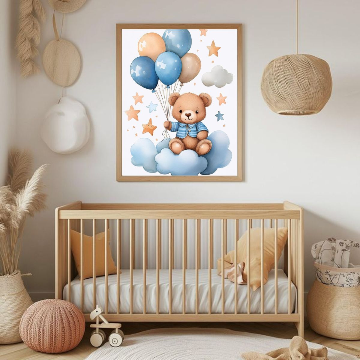 Beautiful Nursery Poster | Teddy Bear Poster for Babies