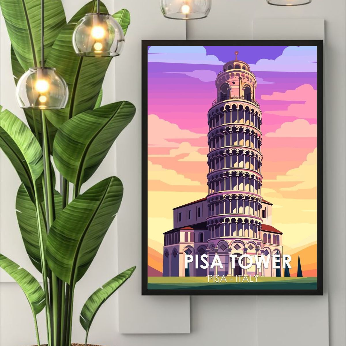 Leaning Tower of Pisa Poster | Iconic Italy Landmark Wall Art