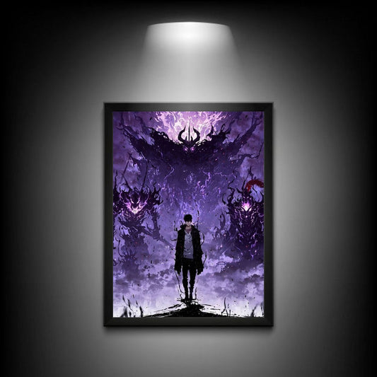 Anime Action Poster | Solo Leveling Dungeon Slayer Wall Art