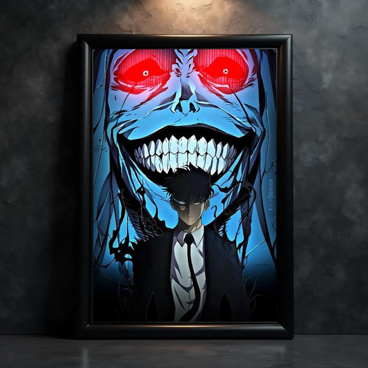 Dark Fantasy Anime Poster | Solo Leveling Shadow Monarch Print