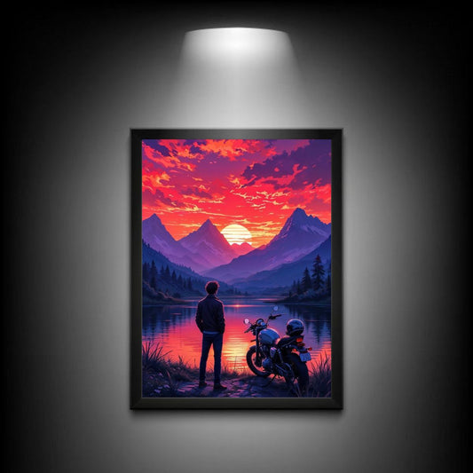 Solo Traveller | Bike Lover | Adventure | Wall decor