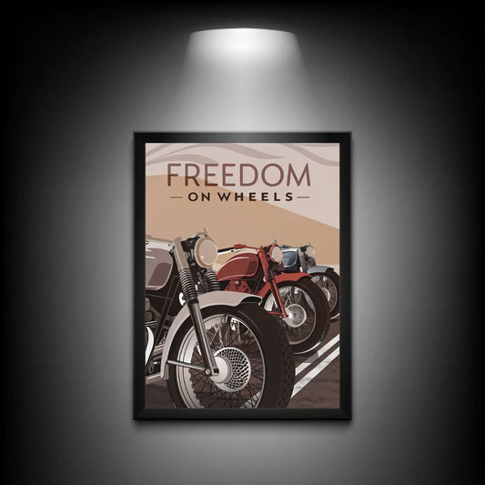 Freedom On Wheels | Adventure Poster | Wall Art