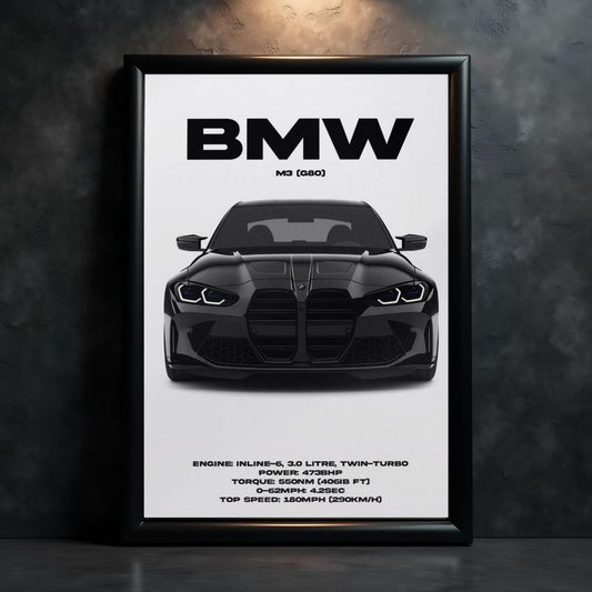 BMW M3 G80 | Car Poster | Wall decor