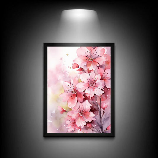Cherry Blossom Poster | Elegant Wall Print for Living Room