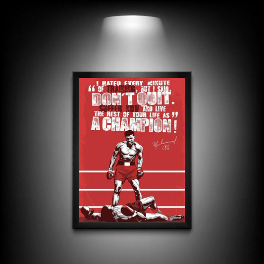 Muhammad Ali Champion Quote | Fitness Art | Motivation
