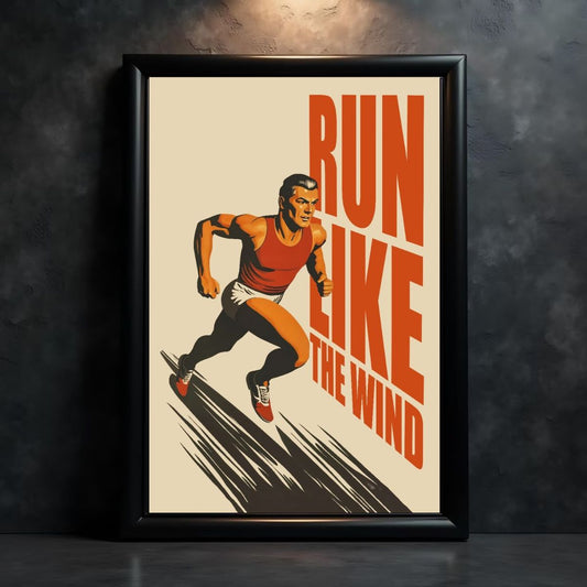 Run Like The Wind | Fitness Poster | Gym Wall Art