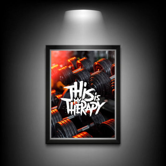 This is My Therapy | Fitness Poster | Gym Quote