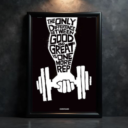 One More Rep | Gym Poster | Motivation