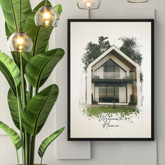 Welcome Home Poster | Sweet Home Quote Poster | Minimalist Wall Decor