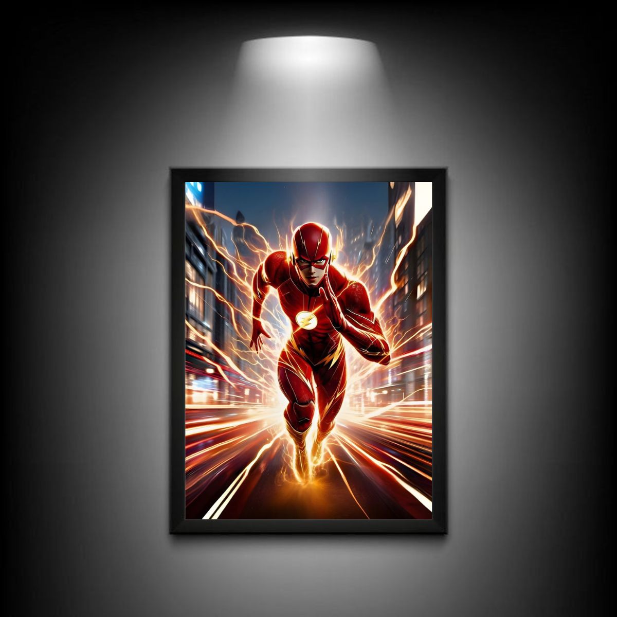 The Flash Poster | Speed Force Superhero Wall Art Featuring Barry Allen