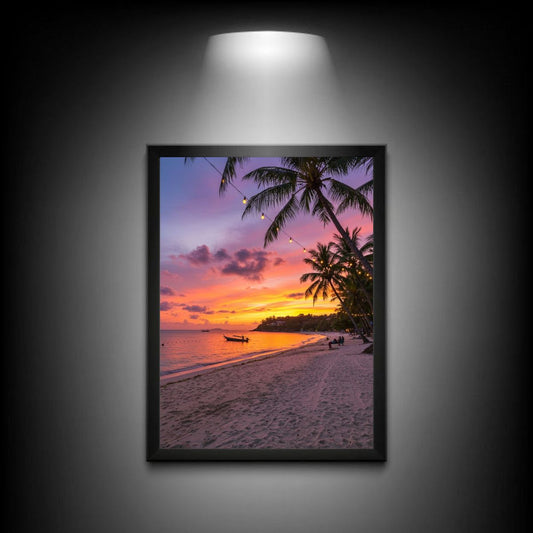 Sunset Sea View Poster | Tranquil Ocean Horizon Wall Art