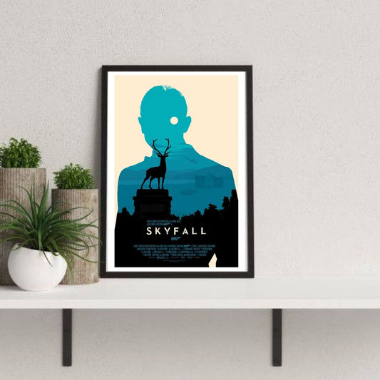Skyfall Poster | James Bond 007 Movie Wall Art Featuring Daniel Craig