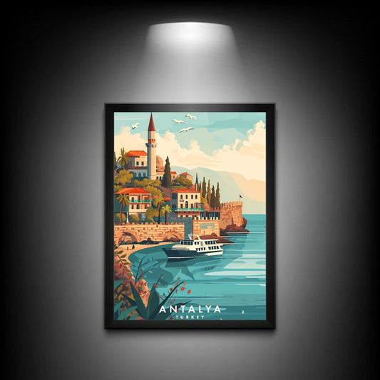 Antalya Poster | Coastal Turkey Wall Art with Mediterranean Vibes