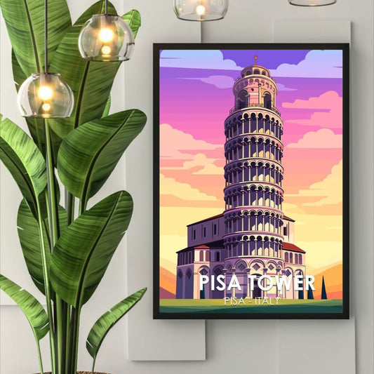 Leaning Tower of Pisa Poster | Iconic Italy Landmark Wall Art