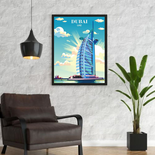 Burj Al Arab Dubai Poster | Iconic UAE Landmark Wall Art