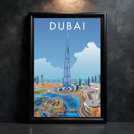 Burj Khalifa Dubai Poster | Tallest Building Wall Art & UAE Landmark