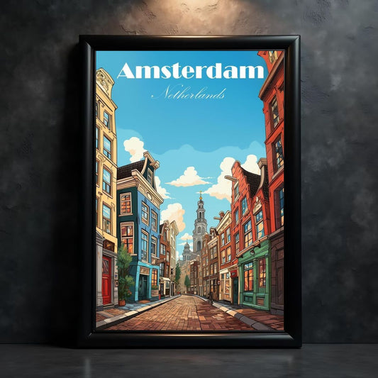 Amsterdam Poster | Scenic Netherlands Wall Art | Travelling